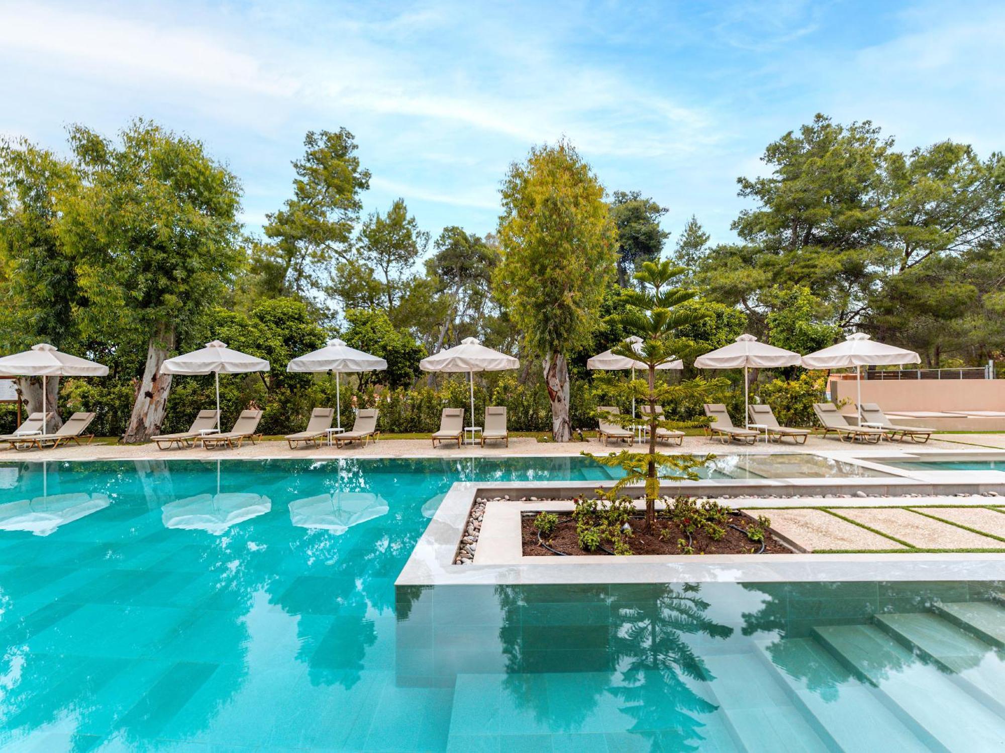 לוטרה קיליניס Grecotel Luxme Palms At Riviera Olympia & Aqua Park מראה חיצוני תמונה