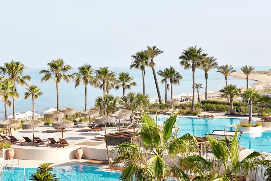 לוטרה קיליניס Grecotel Luxme Palms At Riviera Olympia & Aqua Park מראה חיצוני תמונה